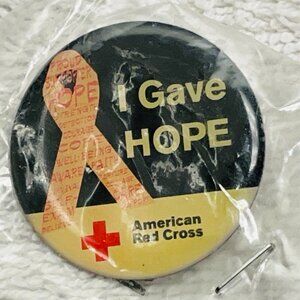 NIB Vintage American Red Cross Pin, Butterfly Clutch, Hat/Lapel, 1 1/4" Diam.